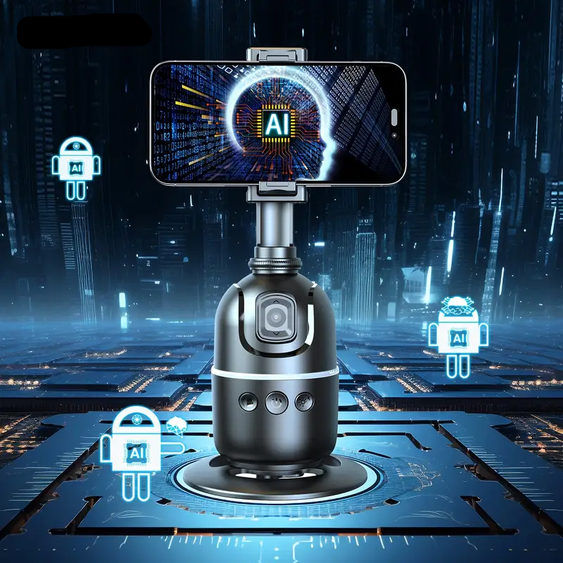 Smart AI Selfie Stick with 360° Rotating Phone Holder