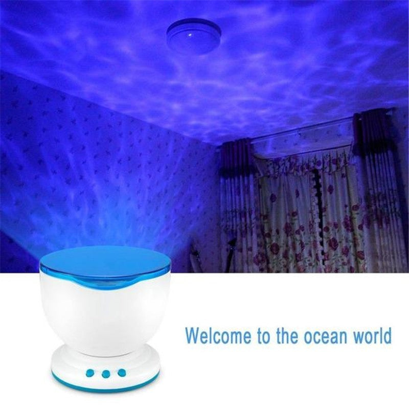 Ocean Wave Projector Night Light & Speaker
