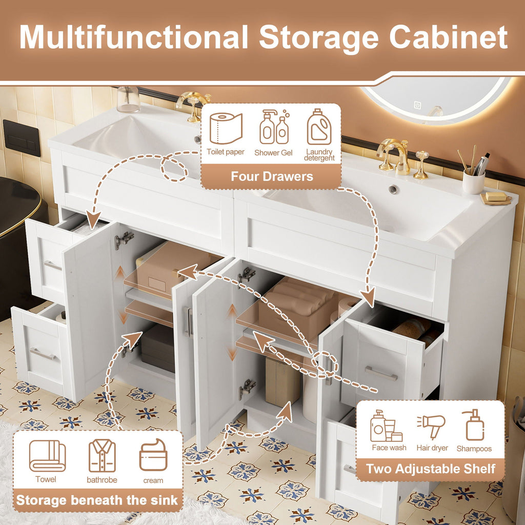 Soft-Close Bathroom Vanity with Storage
