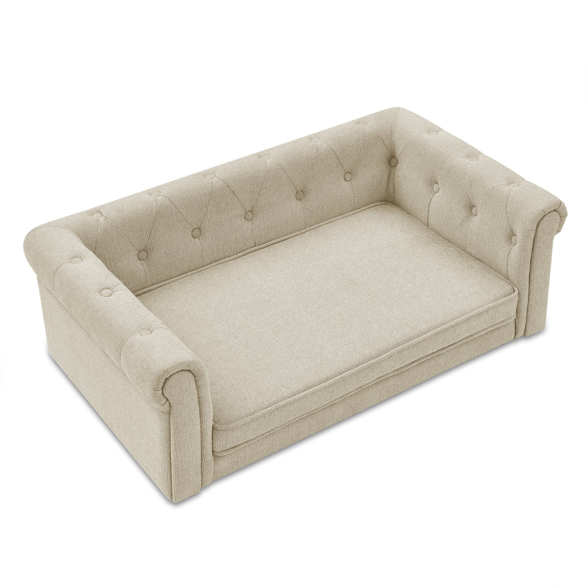 Elevated Beige Dog Sofa Bed