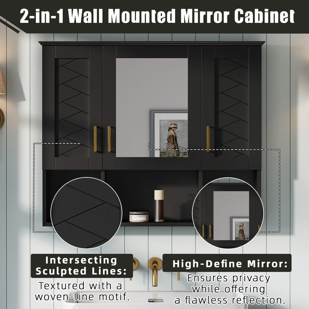Wall-Mounted Mirrored Medicine Cabinet