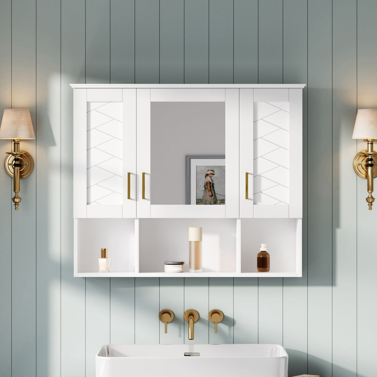 Wall-Mounted Mirrored Medicine Cabinet