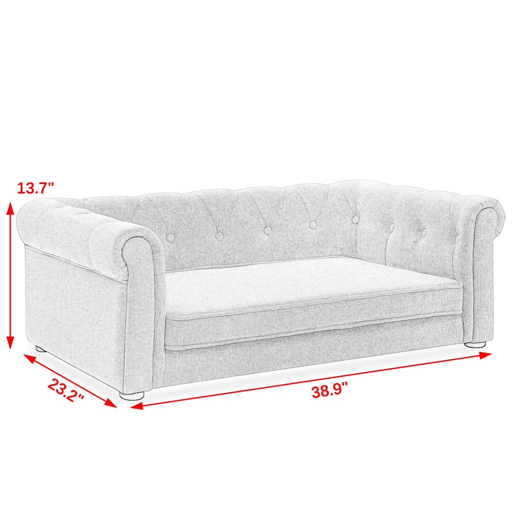 Elevated Beige Dog Sofa Bed