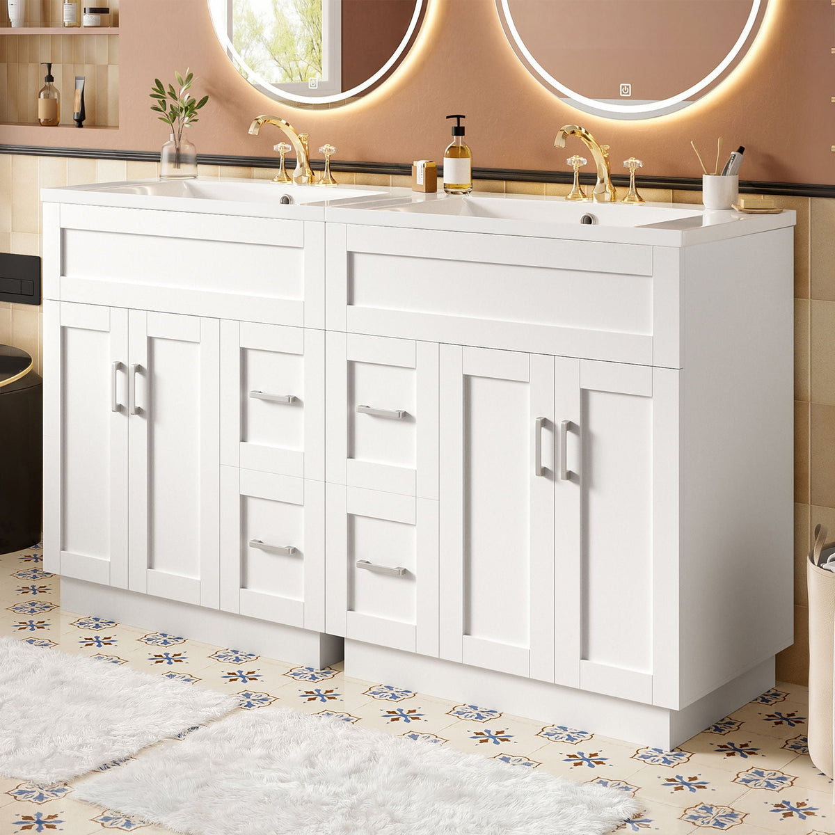 Soft-Close Bathroom Vanity with Storage