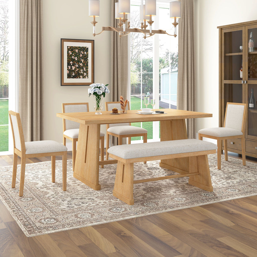 6-Piece Dining Set with Upholstered Seating