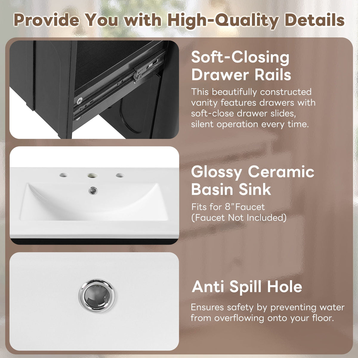 Floating Soft-Close Bathroom Vanity