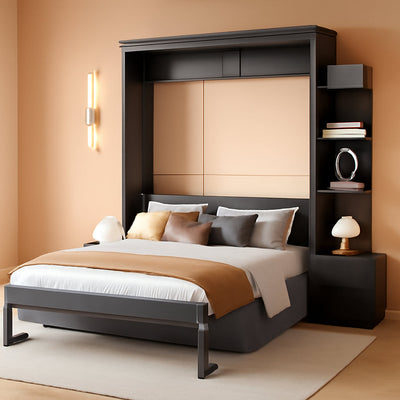 Murphy Bed Queen Size Grey Upholstery Sofa