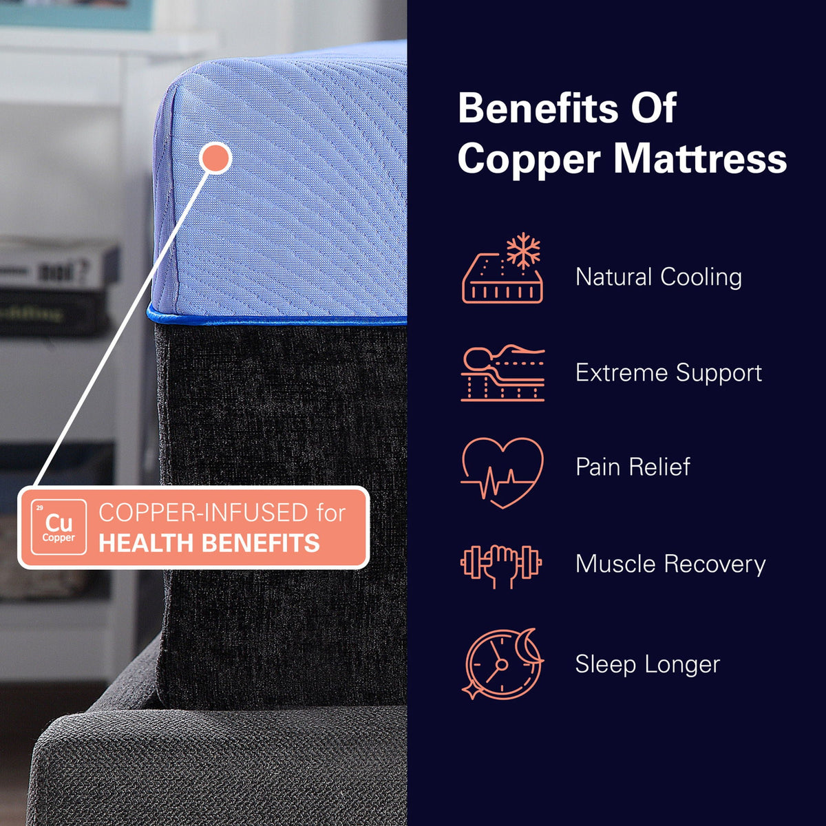 12" Refresh Flex Hybrid Cooling Gel Mattress