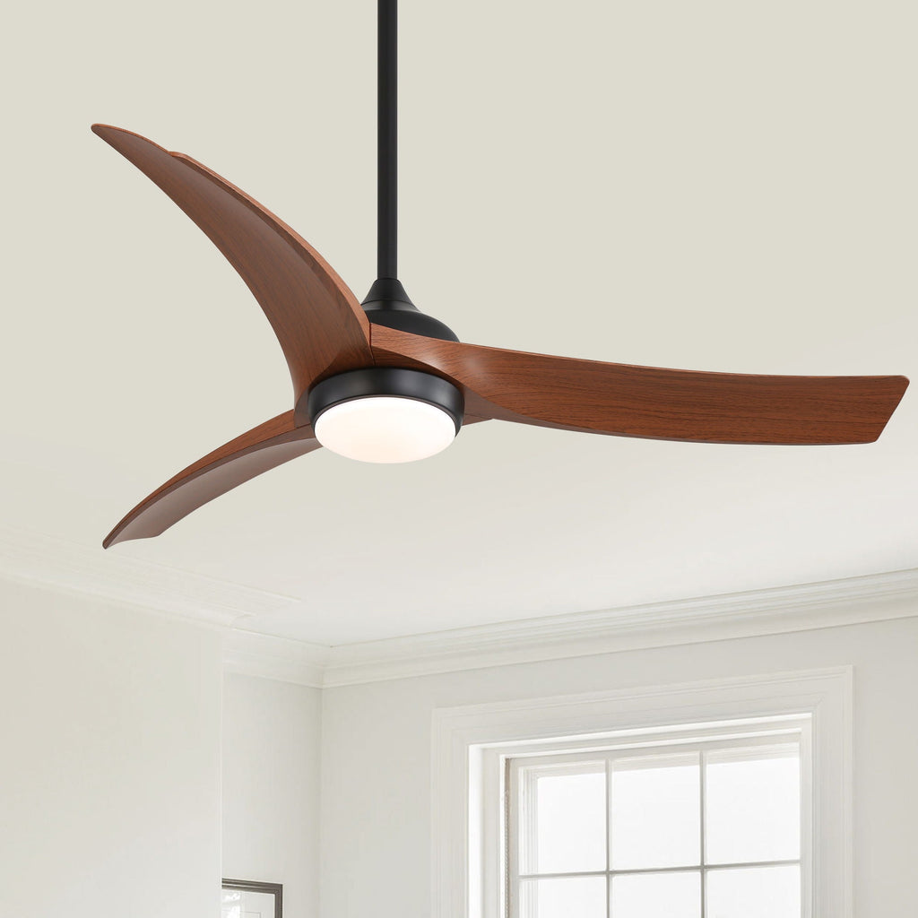 3-Blade Dimmable Ceiling Fan with Remote – Black