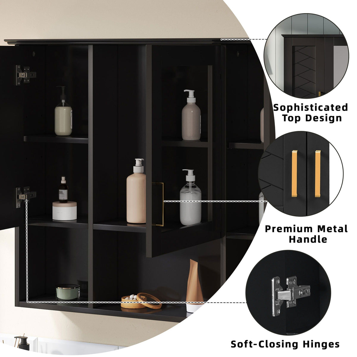 Wall-Mounted Mirrored Medicine Cabinet
