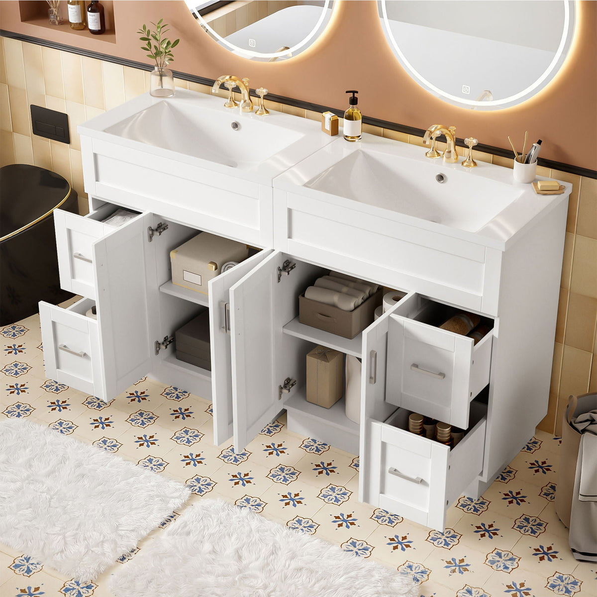 Soft-Close Bathroom Vanity with Storage