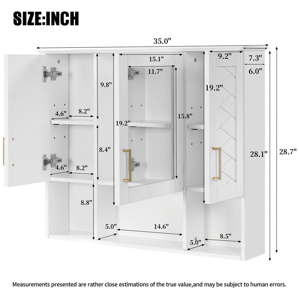 Wall-Mounted Mirrored Medicine Cabinet