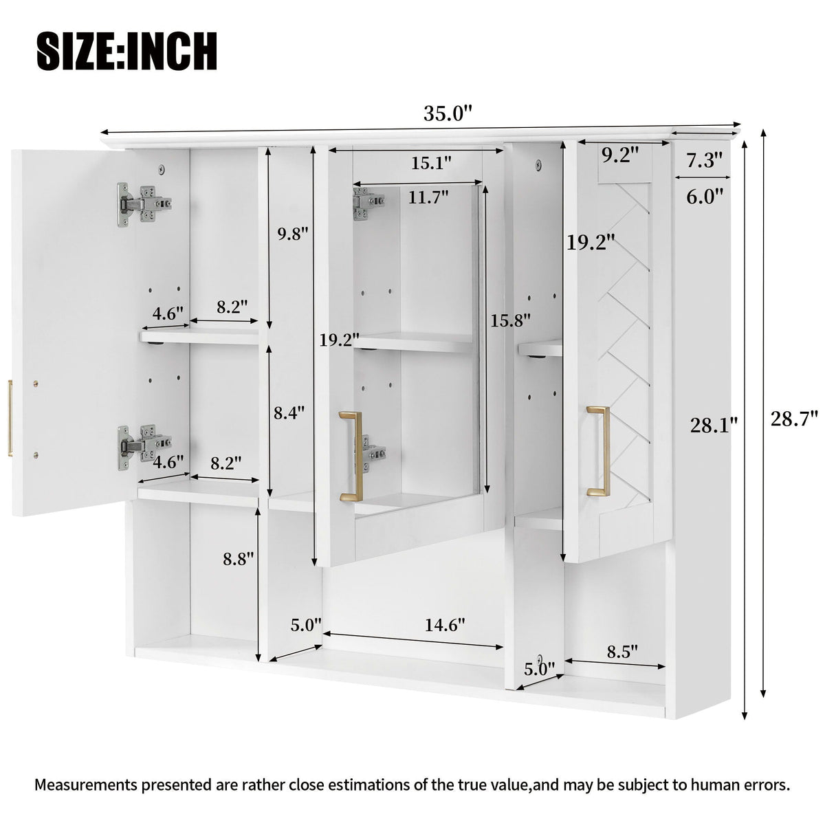 Wall-Mounted Mirrored Medicine Cabinet