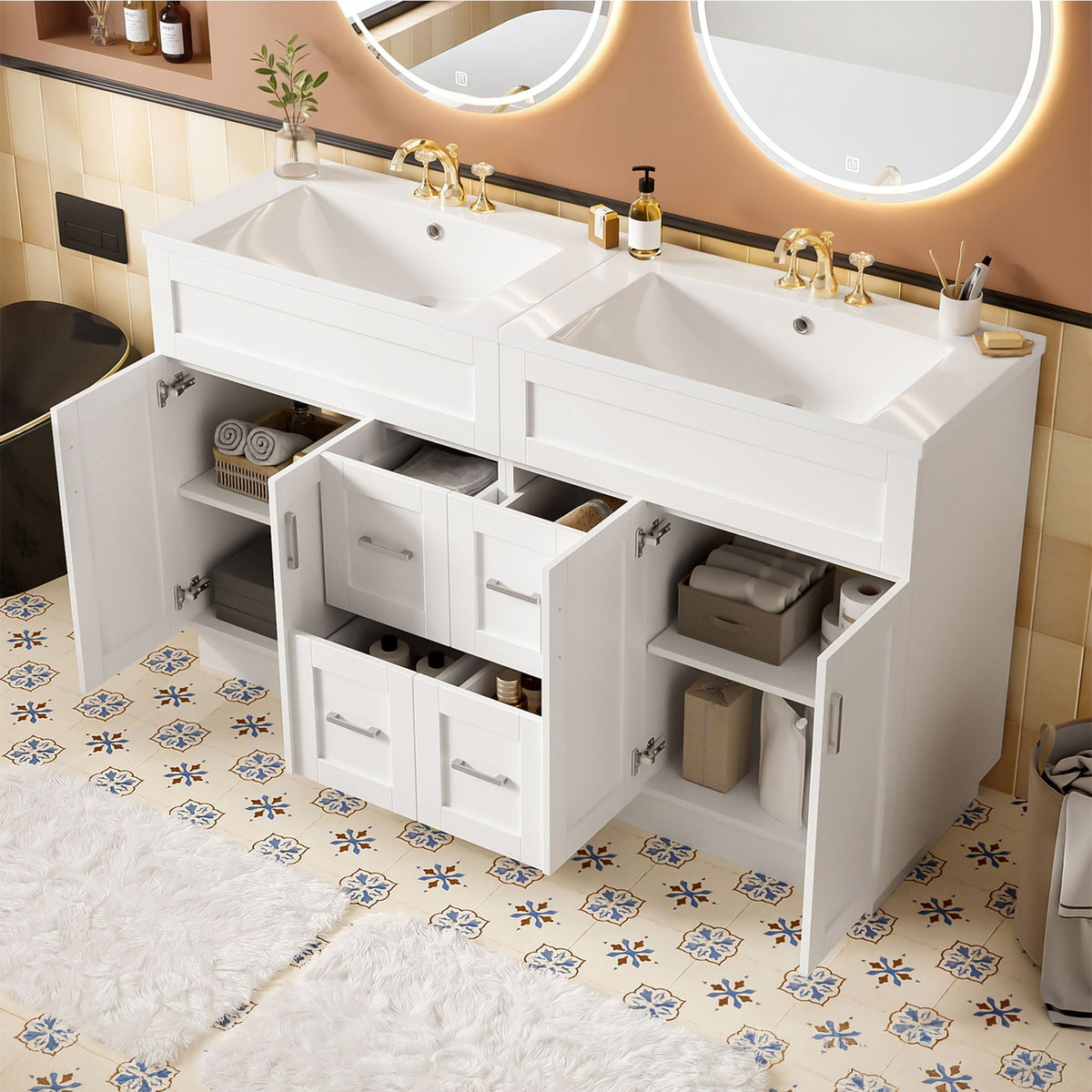 Soft-Close Bathroom Vanity with Storage