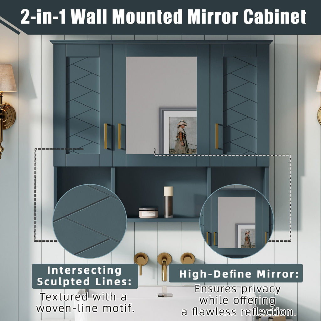Wall-Mounted Mirrored Medicine Cabinet