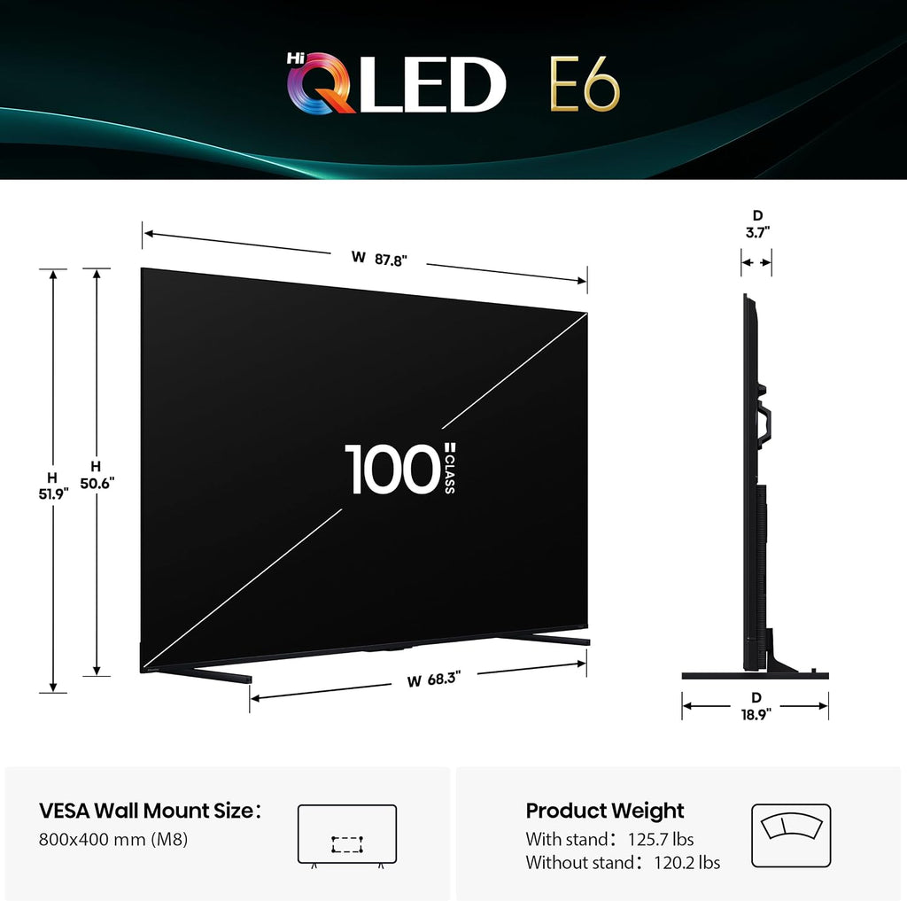 Hisense 100" E6 QLED 4K Fire TV (2025)