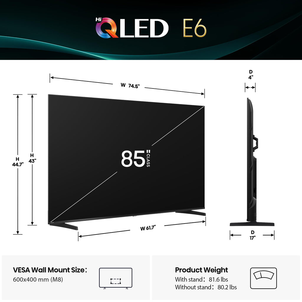 Hisense 100" E6 QLED 4K Fire TV (2025)