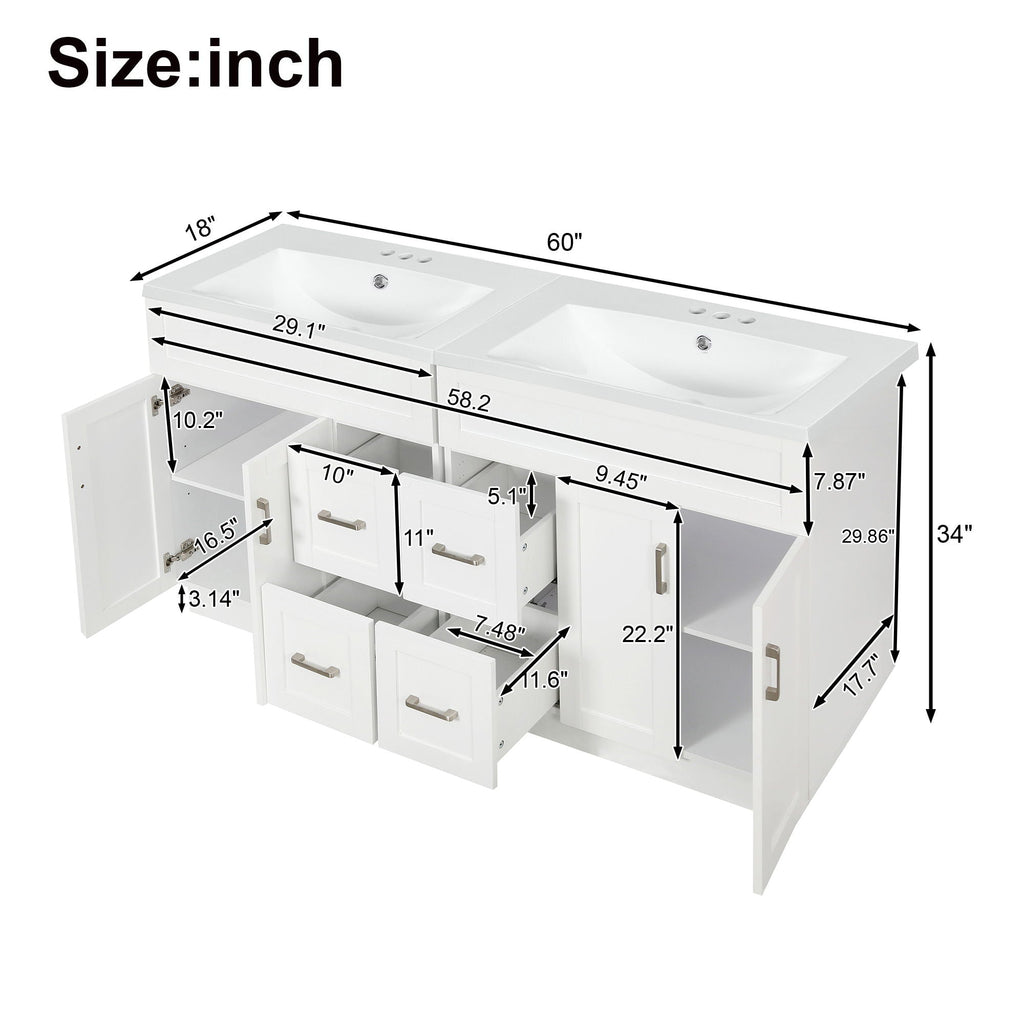 Soft-Close Bathroom Vanity with Storage