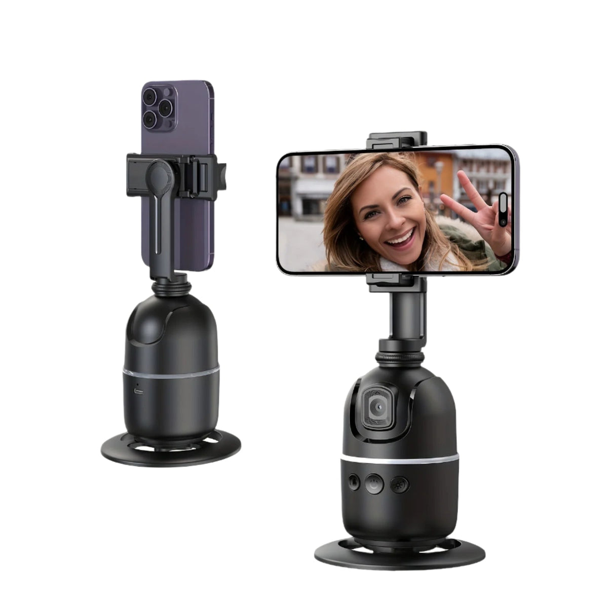 Smart AI Selfie Stick with 360° Rotating Phone Holder