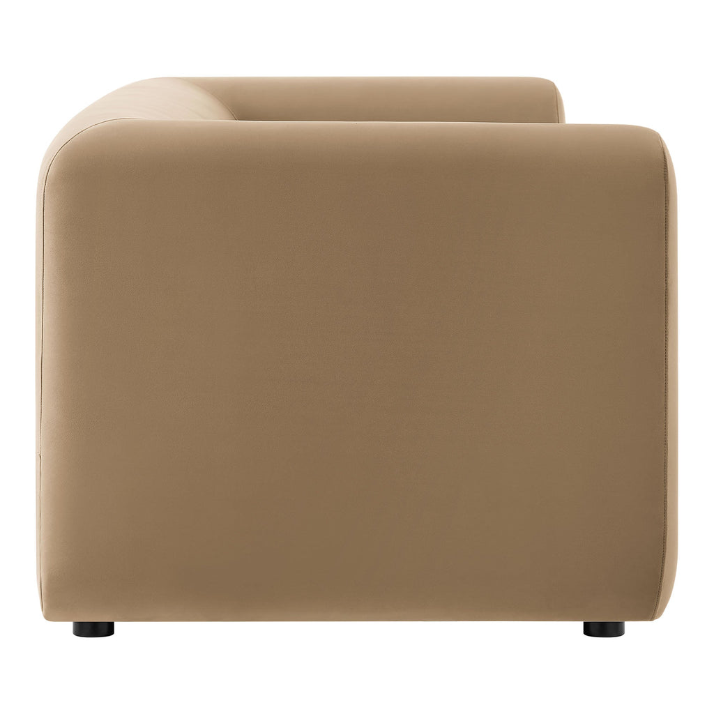 Leif 89" Performance Velvet Upholstered Sofa by Modway