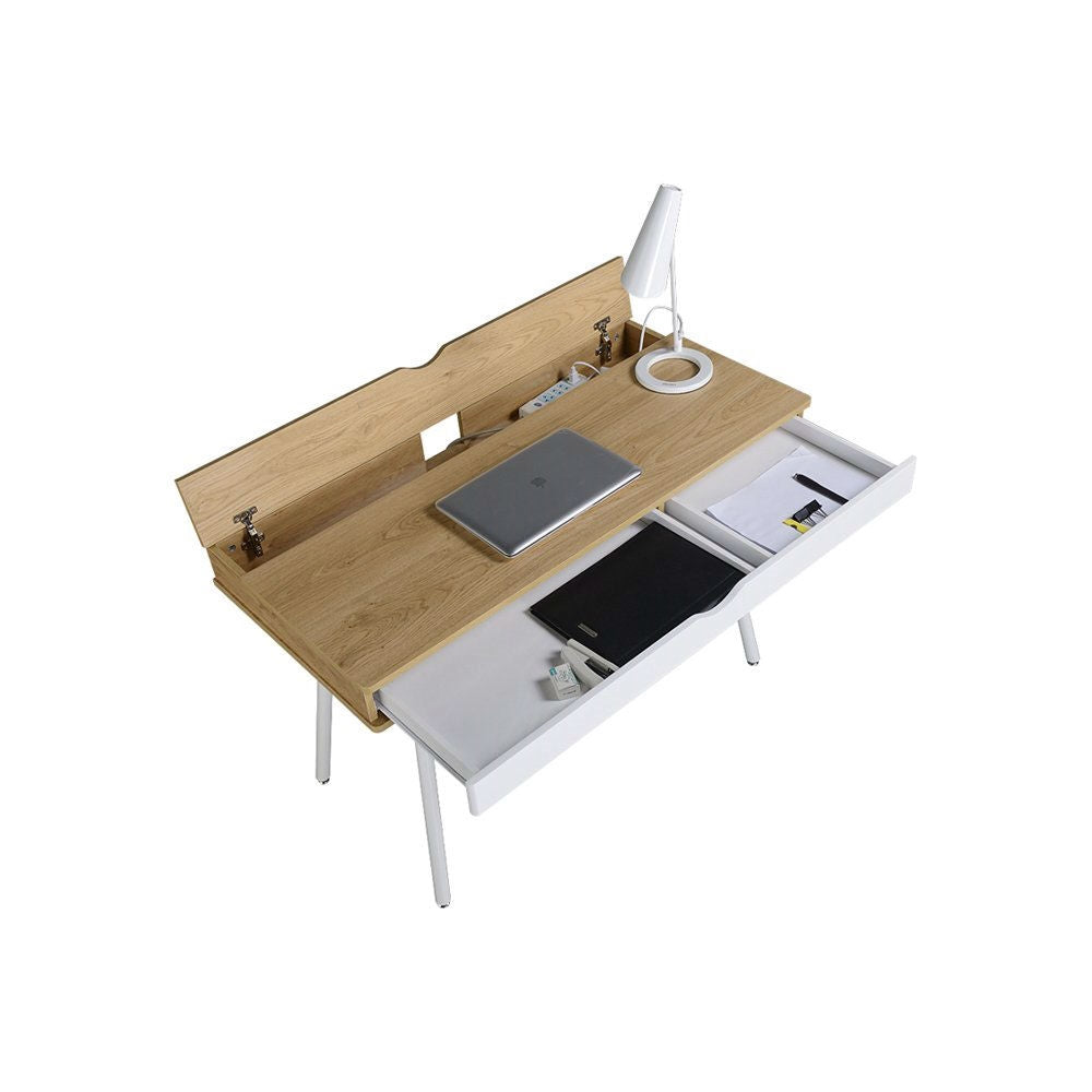 Pine Wood Computer Desk with Storage Drawer