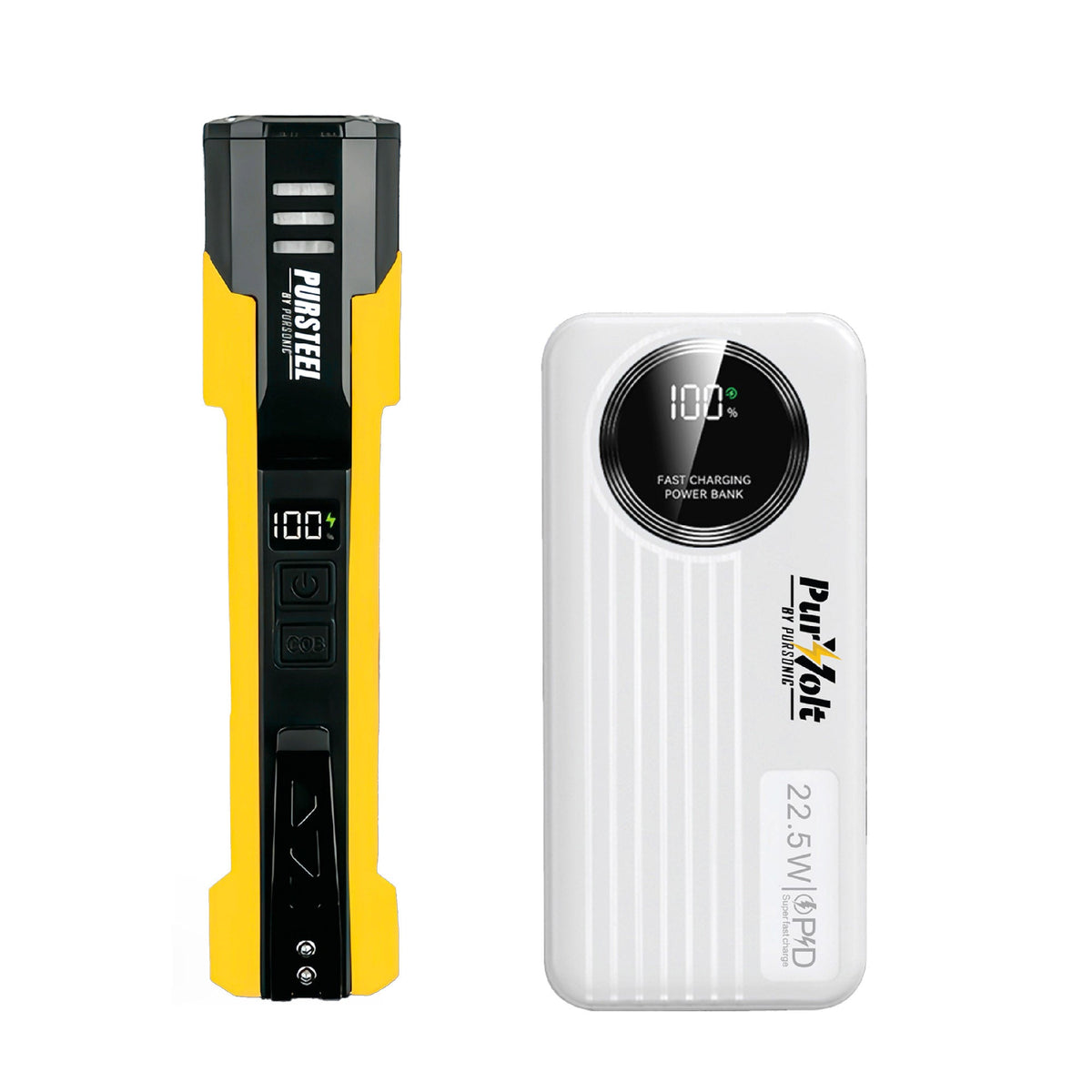 Pursonic Emergency Flashlight & Power Bank Bundle