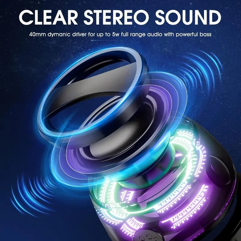 Magnetic Portable Bluetooth Speaker with RGB Light