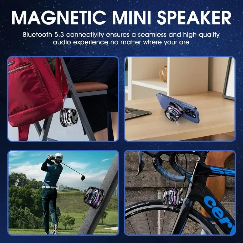 Magnetic Portable Bluetooth Speaker with RGB Light