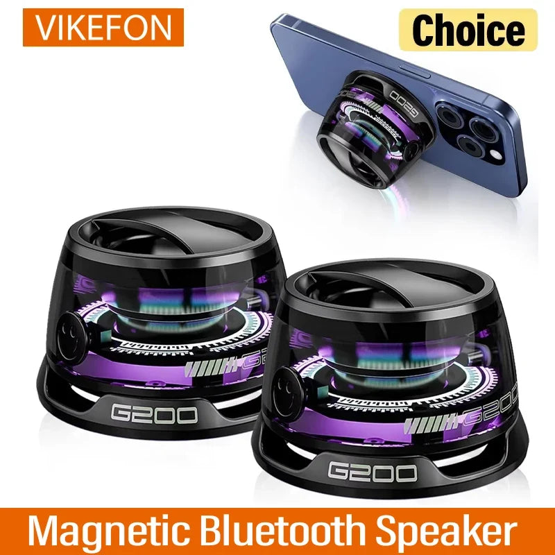 Magnetic Portable Bluetooth Speaker with RGB Light