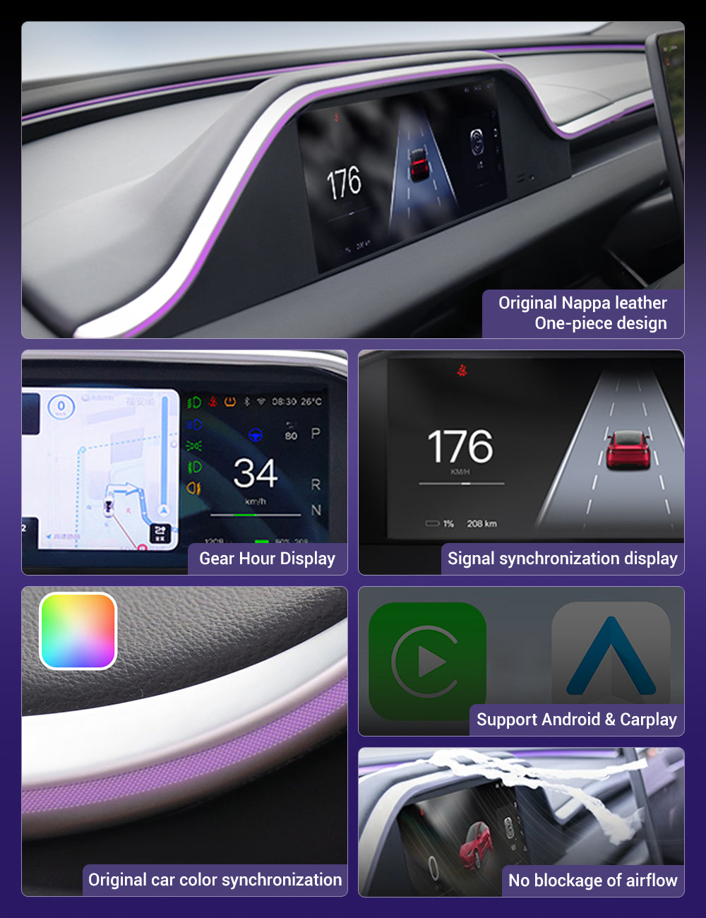 TESERY 8.9" Dashboard Display for Tesla Model 3/Y