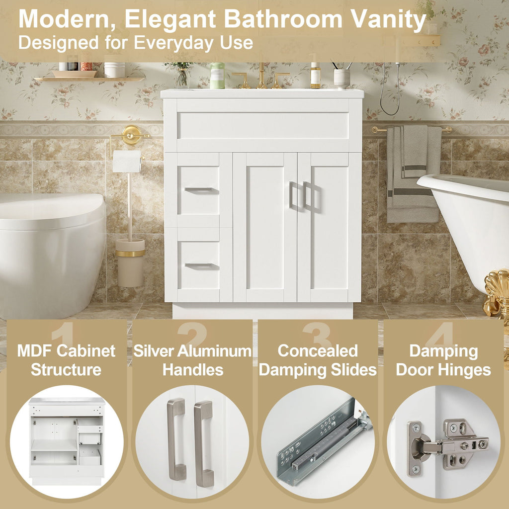 Soft-Close Bathroom Vanity with Storage