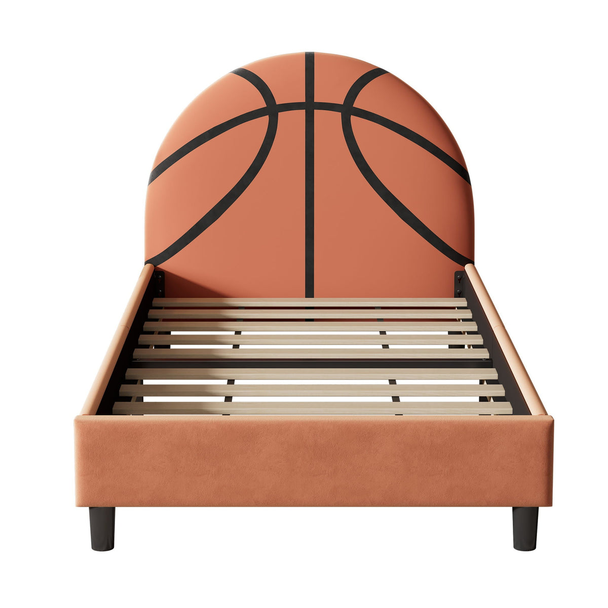 Basketball Twin Platform Bed – Orange