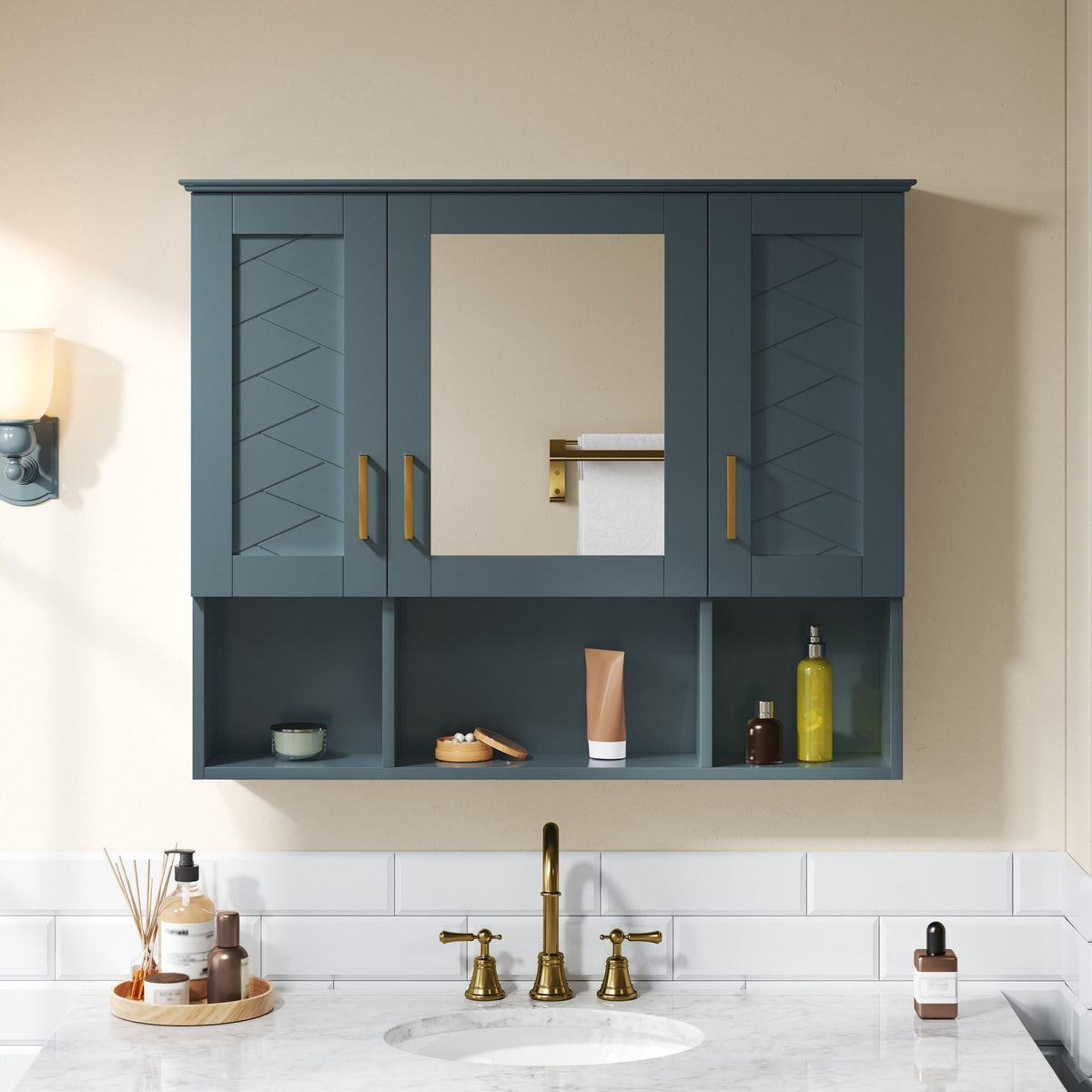 Wall-Mounted Mirrored Medicine Cabinet