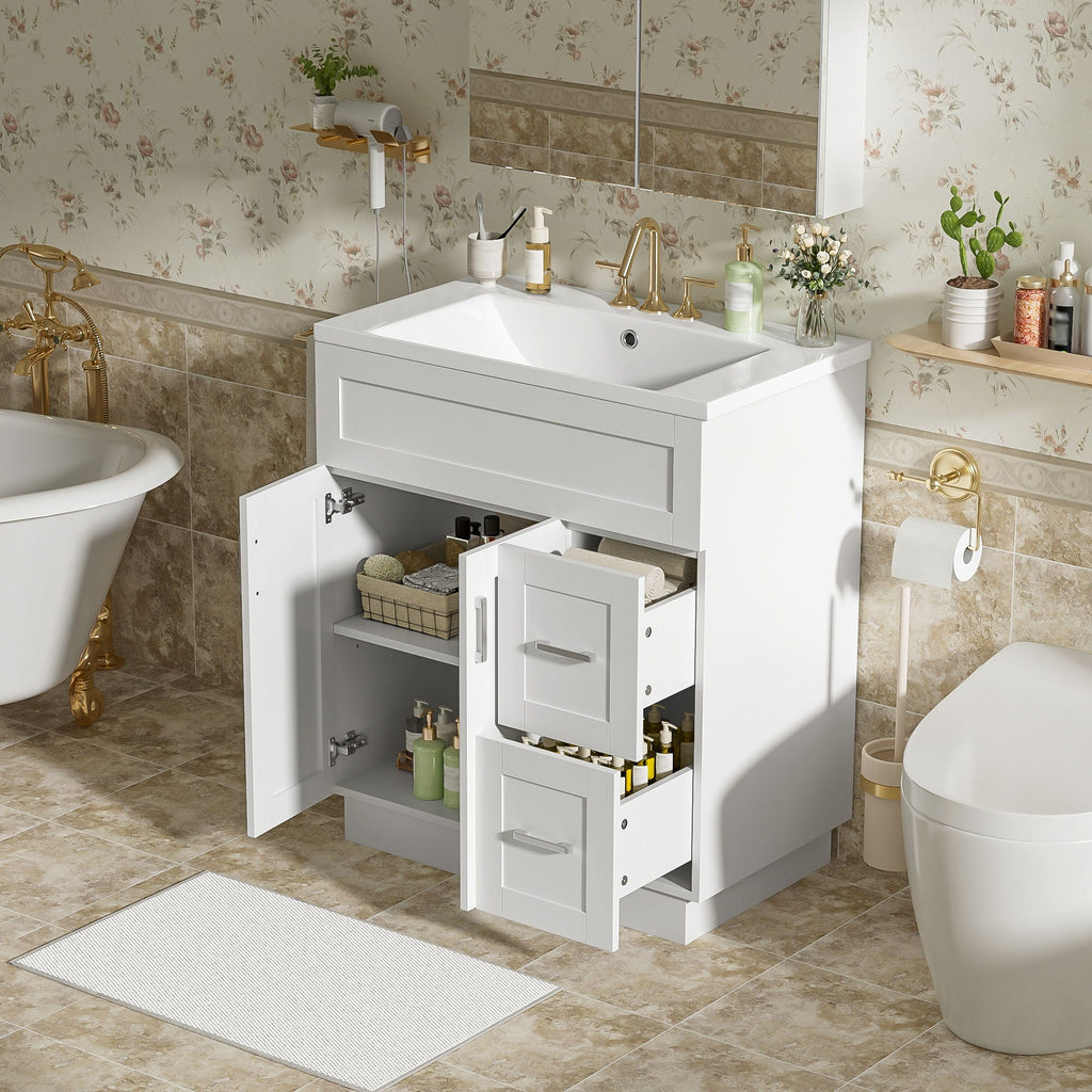 Soft-Close Bathroom Vanity with Storage