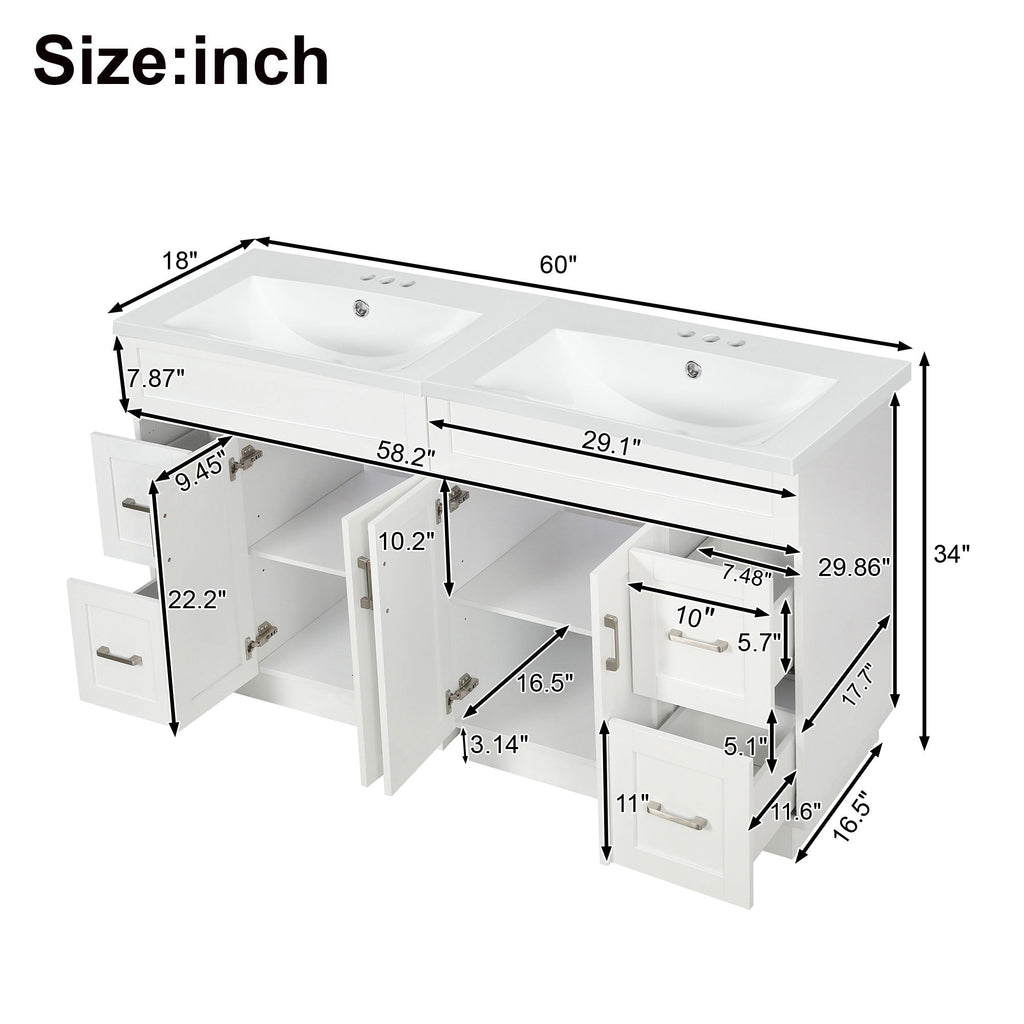 Soft-Close Bathroom Vanity with Storage