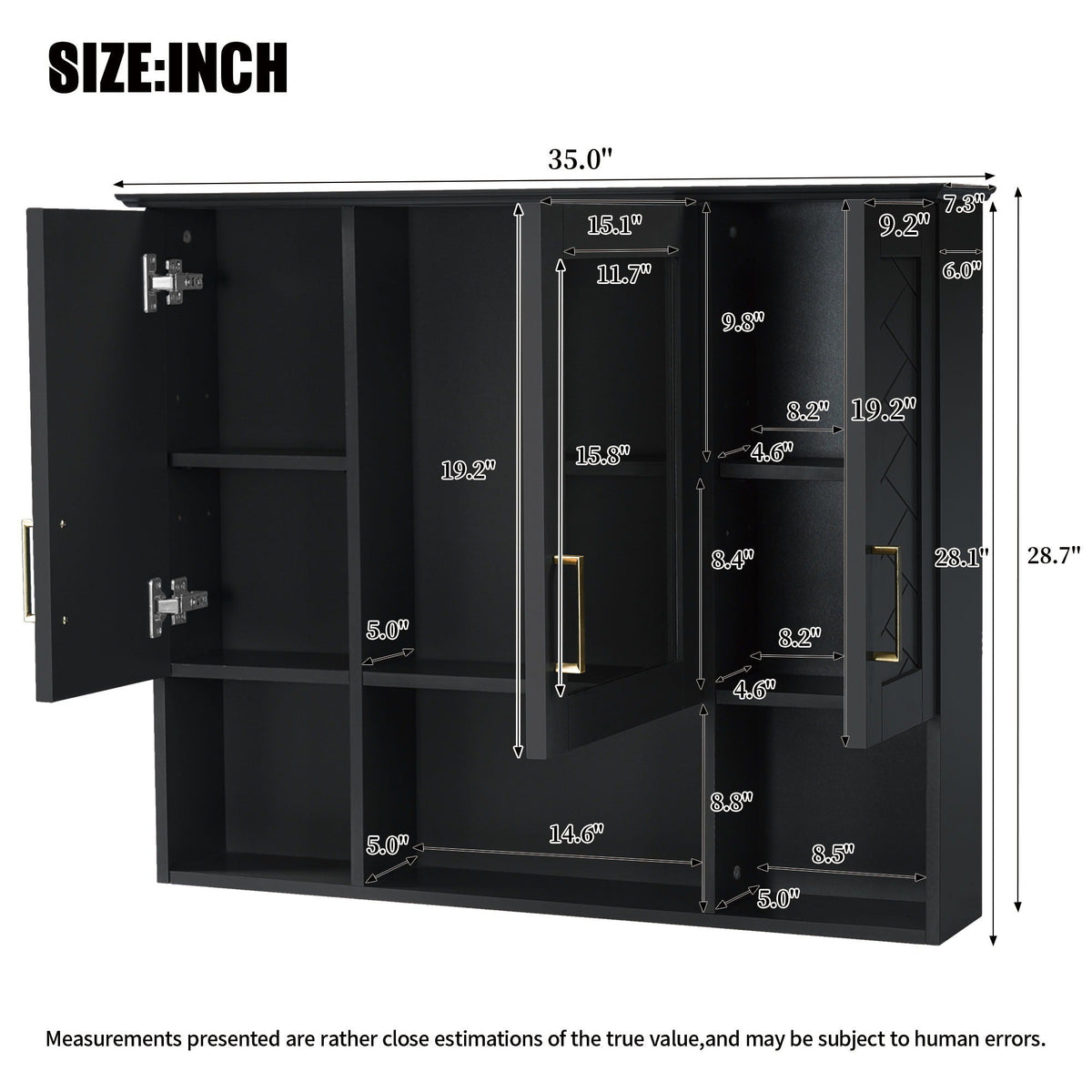 Wall-Mounted Mirrored Medicine Cabinet