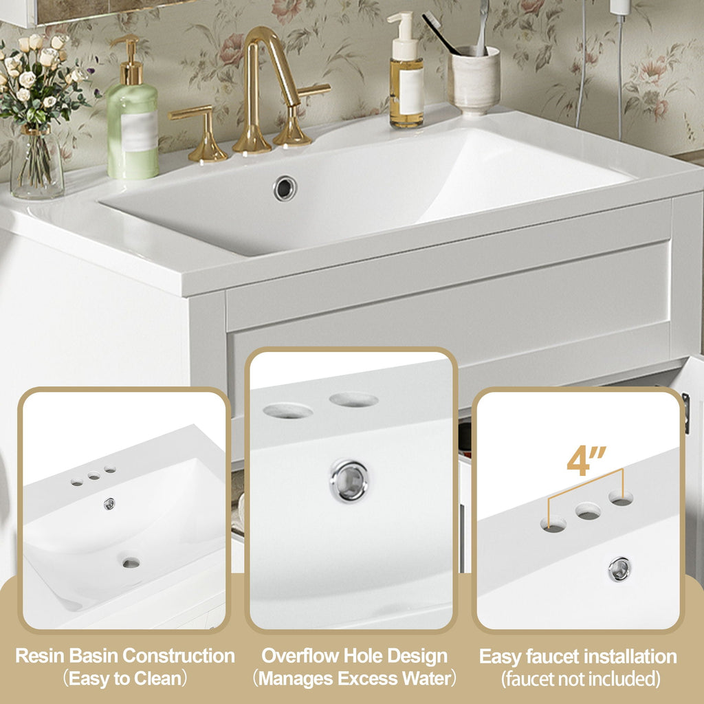 Soft-Close Bathroom Vanity with Storage