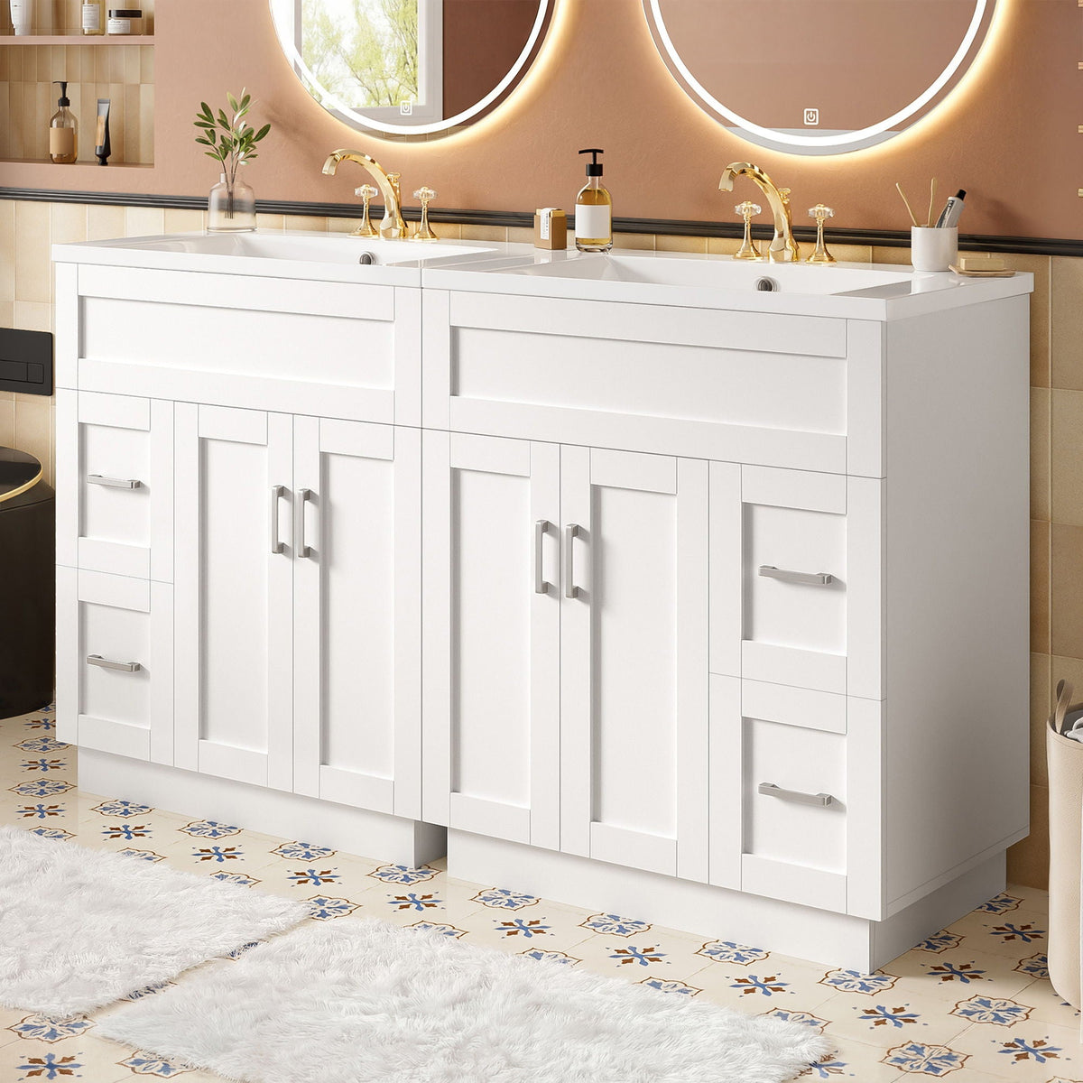 Soft-Close Bathroom Vanity with Storage