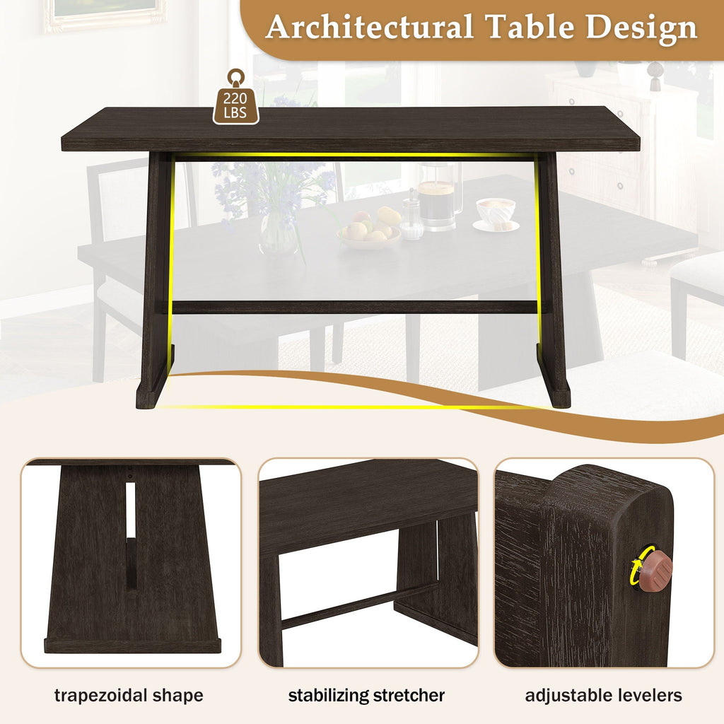 6-Piece Dining Set with Upholstered Seating