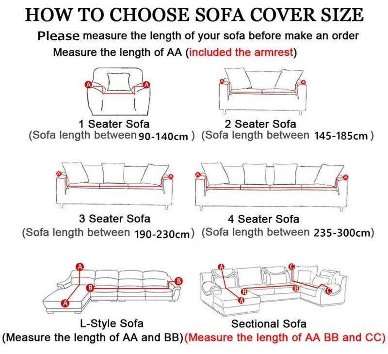 Floral Stretch Sectional Sofa Cover