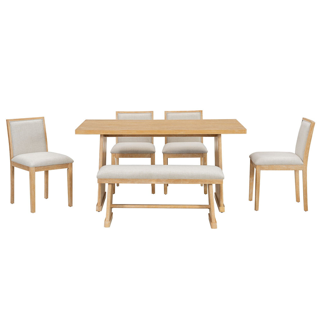 6-Piece Dining Set with Upholstered Seating