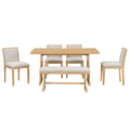 6-Piece Dining Set with Upholstered Seating
