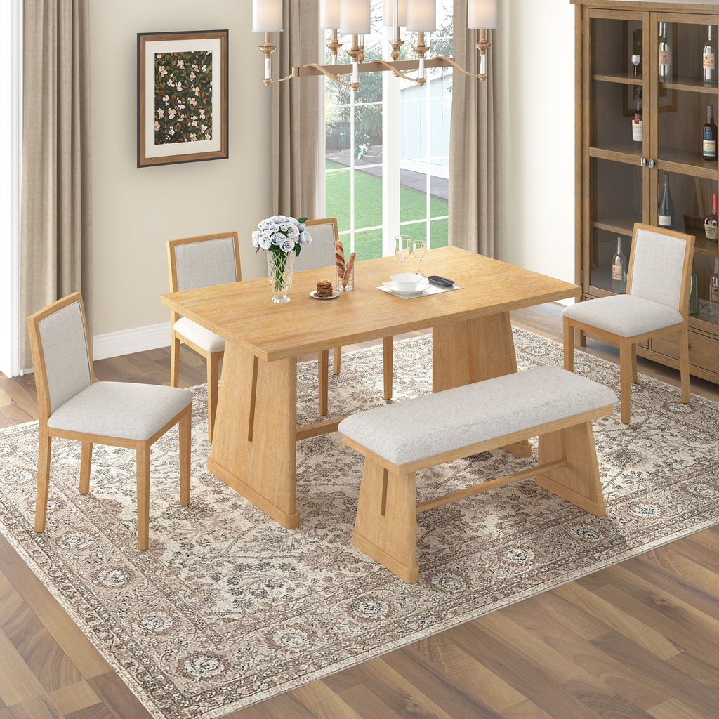 6-Piece Dining Set with Upholstered Seating