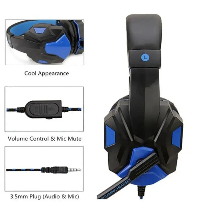 Red & Black RGB Gaming Headset with Microphone