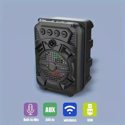 Portable Wireless Speaker with LED Light