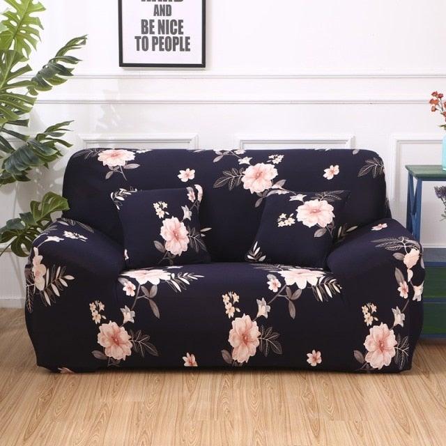 Striped Stretch L-Shaped Sofa Cover