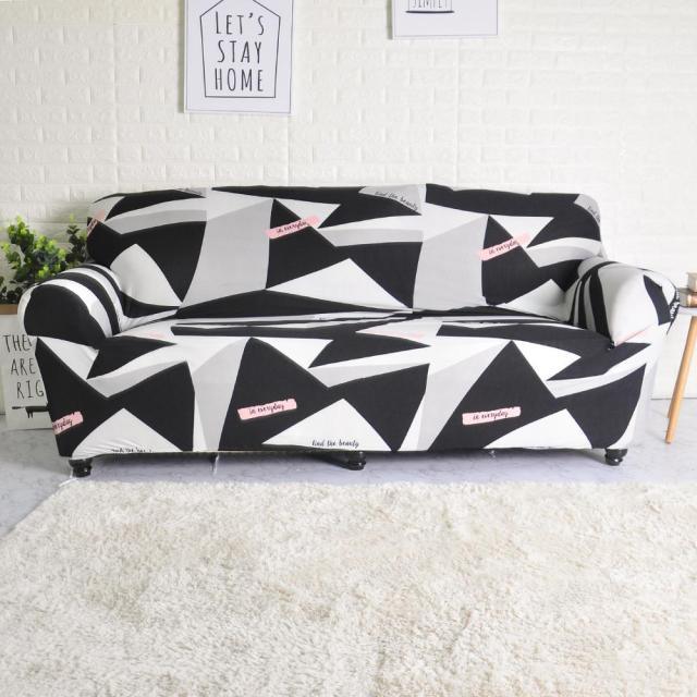 Striped Stretch L-Shaped Sofa Cover