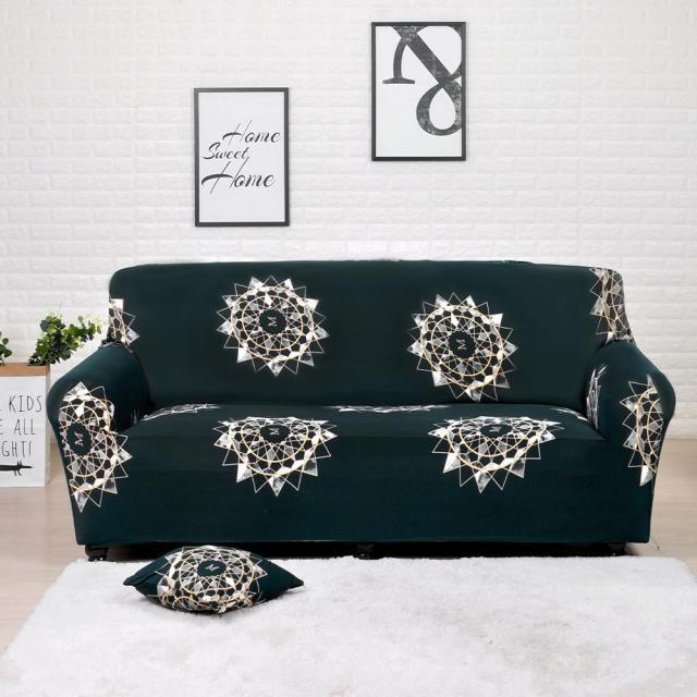 Striped Stretch L-Shaped Sofa Cover