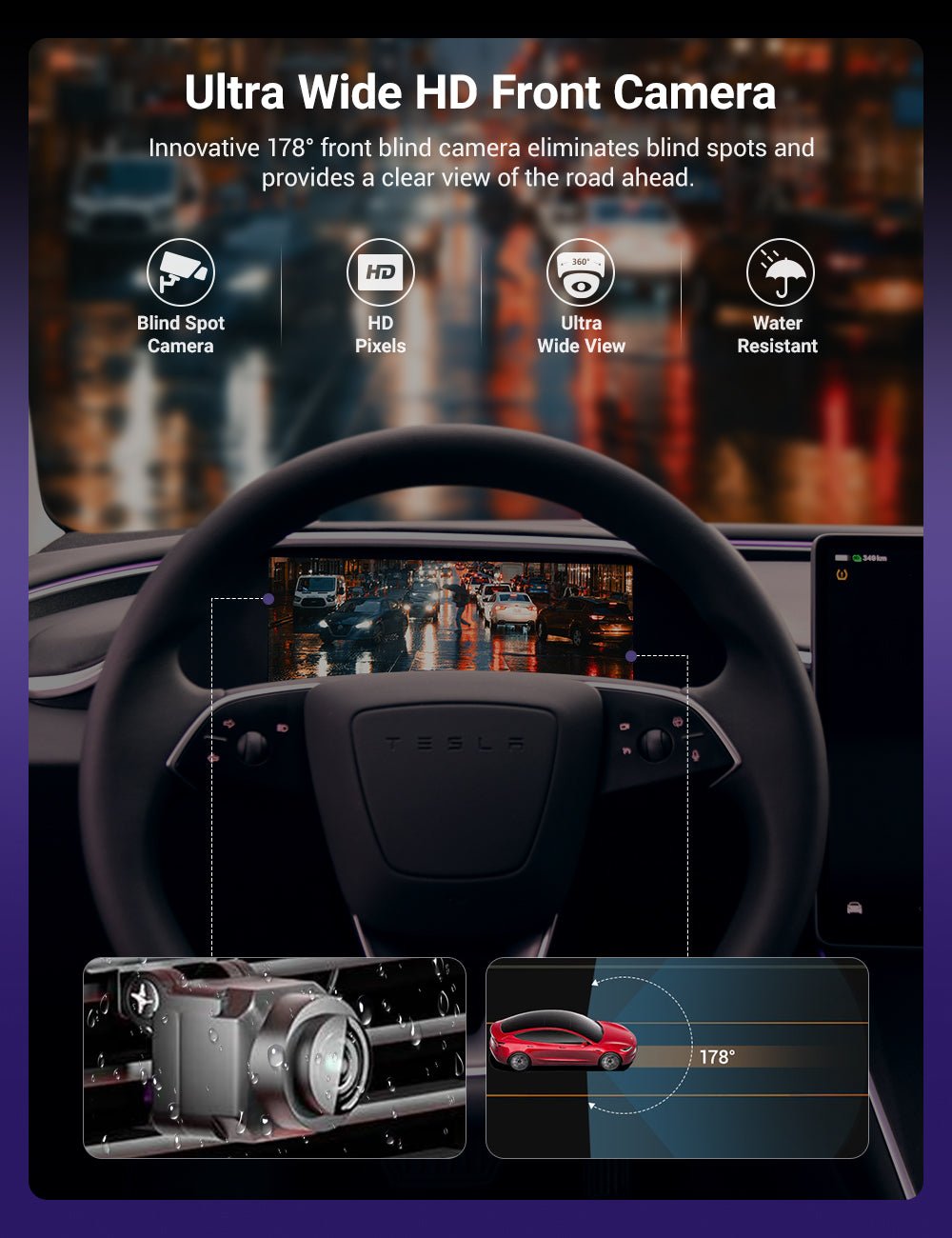TESERY 8.9" Dashboard Display for Tesla Model 3/Y