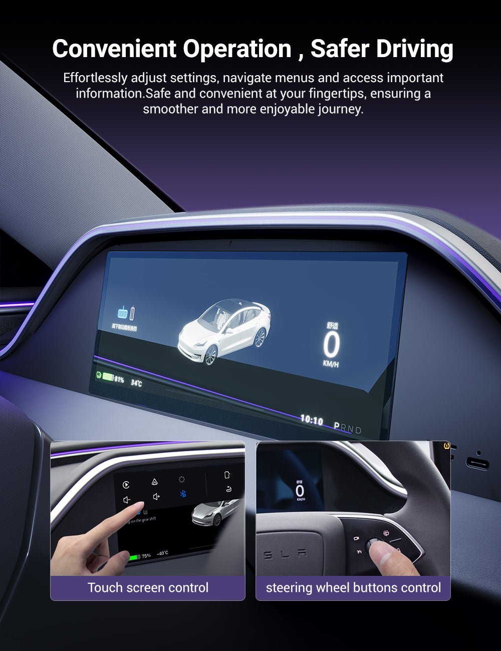 TESERY 8.9" Dashboard Display for Tesla Model 3/Y